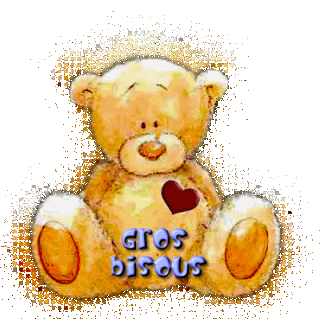 gros bisous nounours coeur